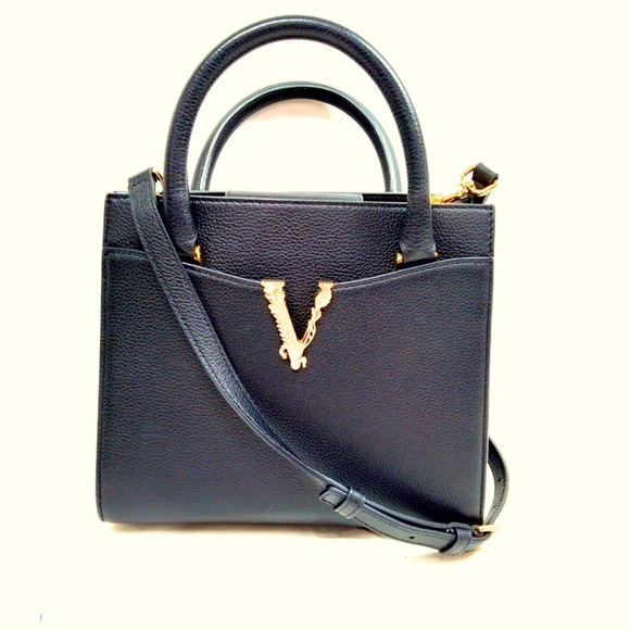 🎉HOST PICK‼️ 🔥VERSACE🔥 Virtus Bag in Black Grained Calfskin Leather✨✨✨ - Picture 4 of 8
